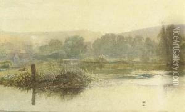 The Upper Thames Oil Painting - Alfred William Hunt