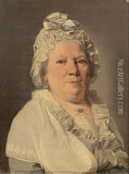 Portrait De Madame Canaple Oil Painting - Louis Leopold Boilly