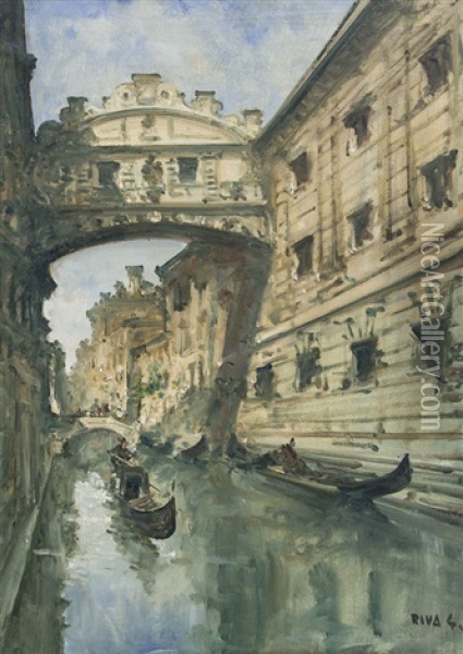 Venezia Oil Painting - Giovanni Riva