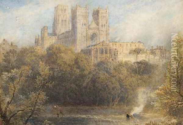 Durham cathedral Oil Painting - Myles Birket Foster