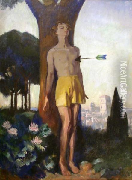 Saint Sebastien Oil Painting - Rene Georges Hermann-Paul