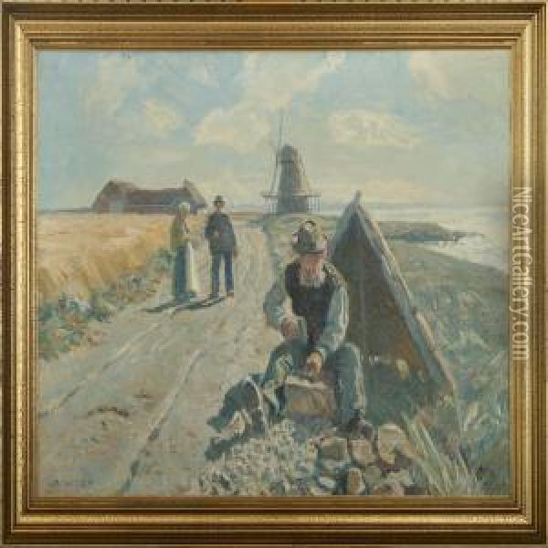 Jens Vejmand Oil Painting - Borge C. Nyrop