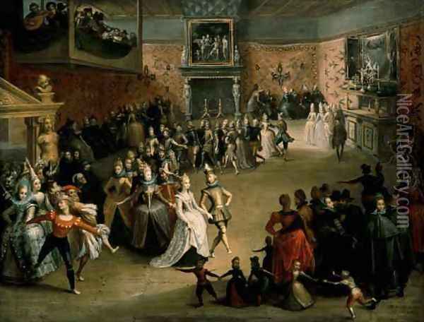 The Court Ball, 1604 Oil Painting - Martin Pepyn or Pepin