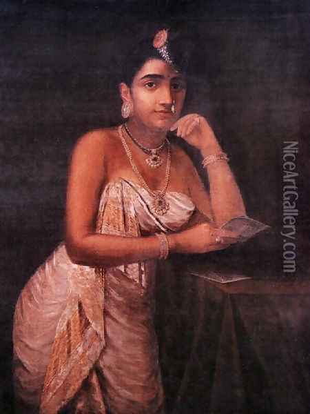 Prem Patra Oil Painting - Raja Ravi Varma