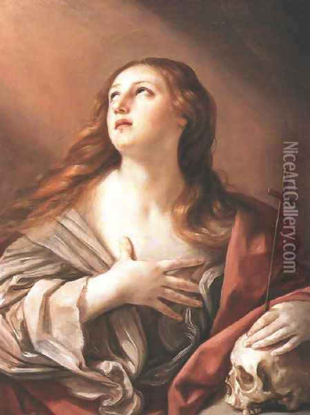 The Penitent Magdalene 1635 Oil Painting - Guido Reni