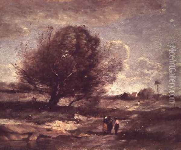 Memories of Picardie Oil Painting - Jean-Baptiste-Camille Corot