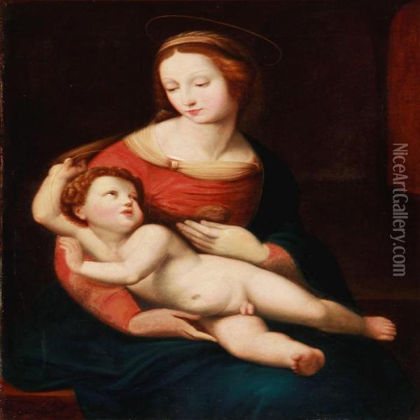 The Bridgewater Madonna Oil Painting - Raphael (Raffaello Sanzio of Urbino)