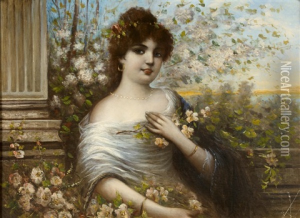 An Elegant Beauty Oil Painting - Charles Amable Lenoir