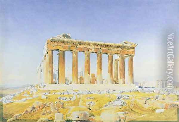The Parthenon, c.1834 Oil Painting - Thomas Hartley Cromek