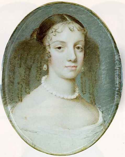 Queen Catherine of Braganza Oil Painting - Samuel Cooper