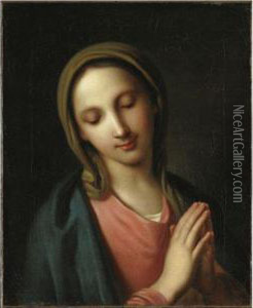 The Madonna At Prayer Oil Painting - Pietro Antonio Rotari