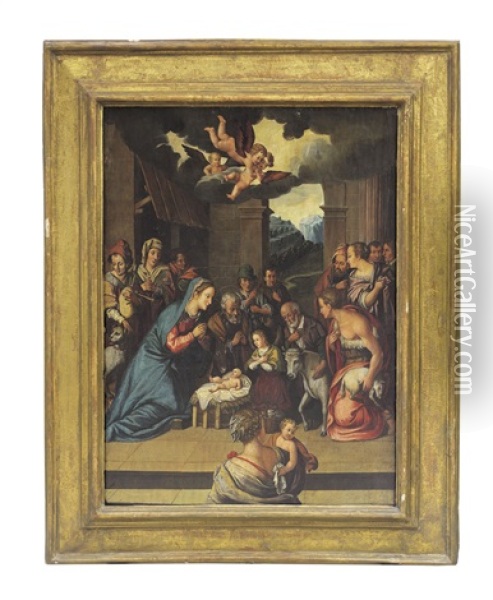 Adorazione Dei Pastori Oil Painting - Marco da Siena Pino