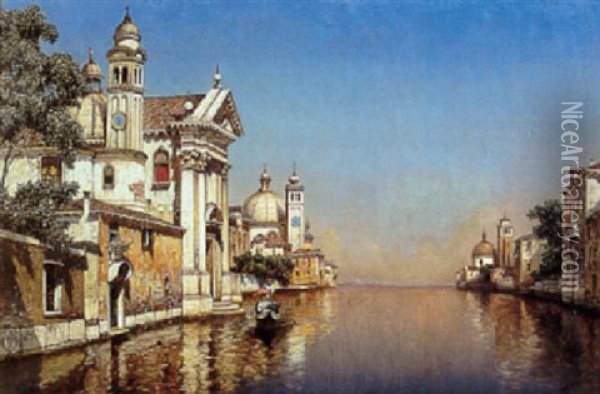 The Entrance Of The Grand Canal, Venice Oil Painting - George Vivian