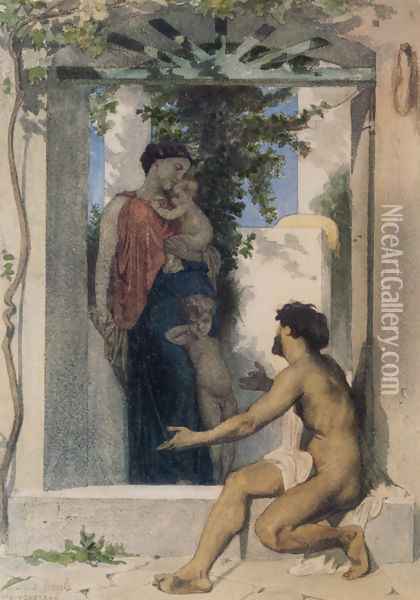 La Charité Romaine (Roman Charity) Oil Painting - William-Adolphe Bouguereau