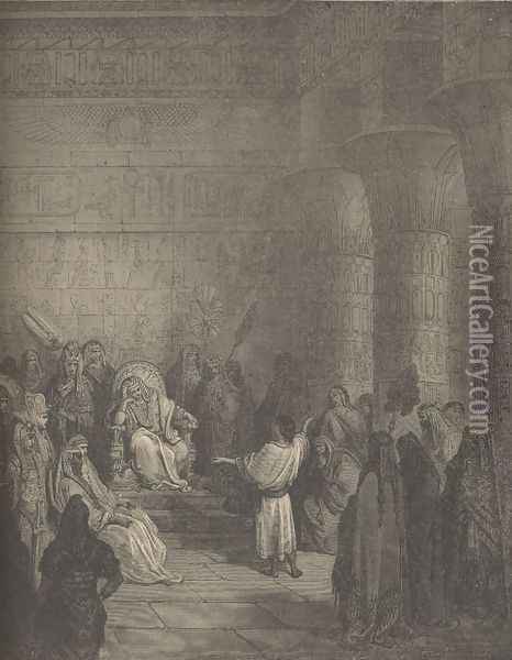 Joseph Interpreting Pharaoh's Dream Oil Painting - Gustave Dore