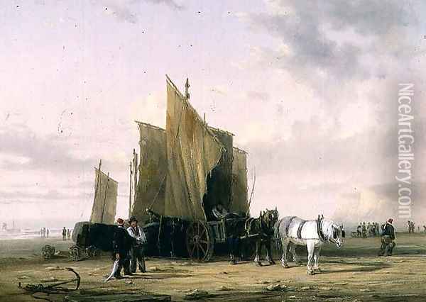 On The Coast at Yarmouth Oil Painting - William Collins
