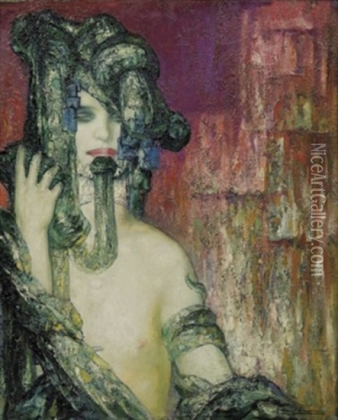 Gorgone Oil Painting - Pierre Amedee Marcel-Beronneau
