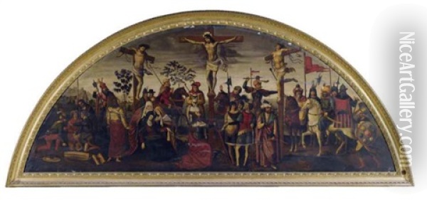 The Crucifixion Oil Painting - Bernardino Betti Pinturicchio
