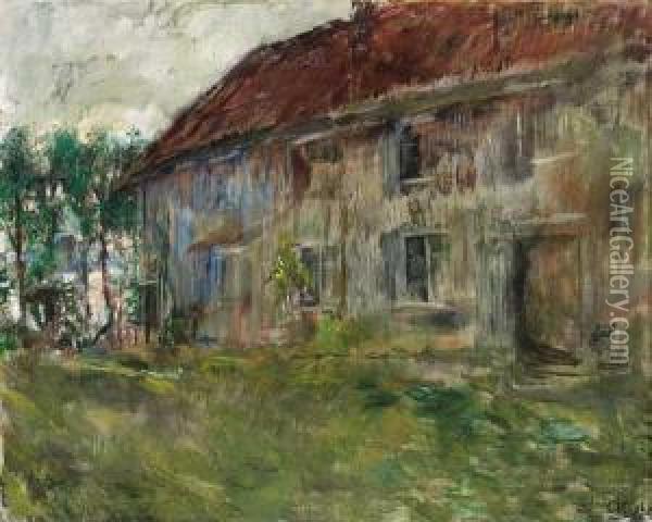 Det Gamle Hus Oil Painting - Christian Krohg