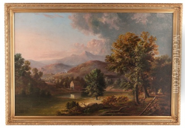 Landscape With A Mill Oil Painting - Jacob Cox