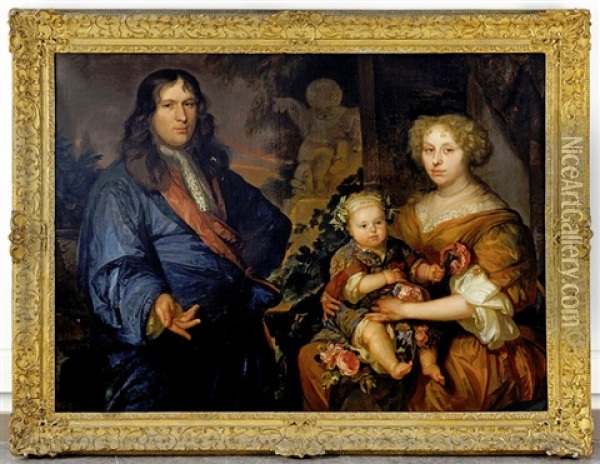 Portrait De Famille Dans Un Paysage Oil Painting - Abraham Lambertsz Jacobsz van den Tempel