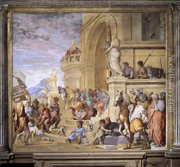 Triumph of Caesar 1520 Oil Painting - Andrea Del Sarto
