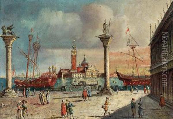 Venedig - Blick Auf San Giorgio Maggiore Oil Painting - Carlo Grubacs