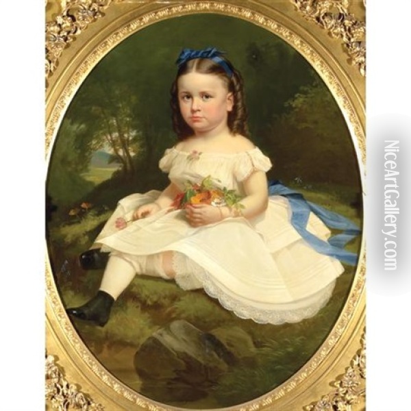 A Portrait Of Mary Ames Oil Painting - Charles Christian Nahl