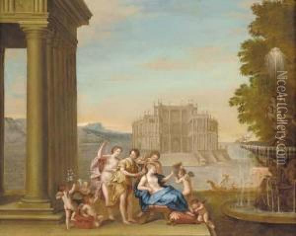 The Toilet Of Venus Oil Painting - Francesco Albani