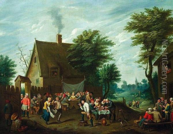 Noces Villageoises Oil Painting - David The Younger Teniers