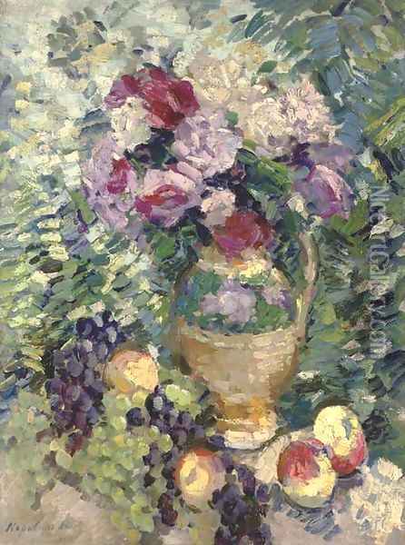 A basket of flowers Oil Painting - Konstantin Alexeievitch Korovin