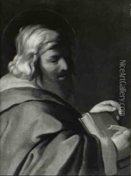 An Apostle, Probably Matthew The Evangelist Oil Painting - Wouter-Pietersz Crabeth the Elder