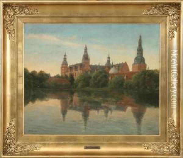 View From Frederiksborg Slot Oil Painting - Axel Thorsen Schovelin
