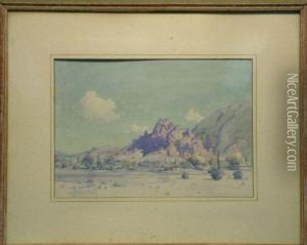 Years Of Solitude, Camelback Mountain, Arizona Oil Painting - Harry B. Wagoner