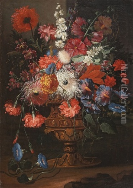 Flower Still Life Oil Painting - Abraham Brueghel