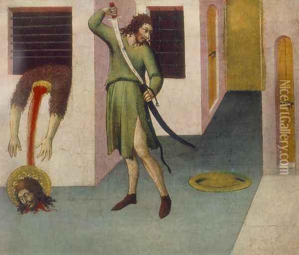 Beheading Of St John The Baptist Oil Painting - Sano Di Pietro