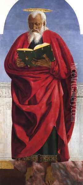 St Simon the Apostle 1454-1469 Oil Painting - Piero della Francesca