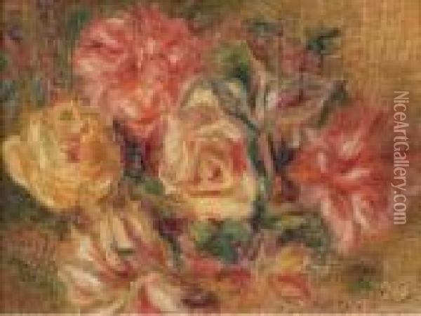  Jetee De Roses, 1915  Oil Painting - Pierre Auguste Renoir