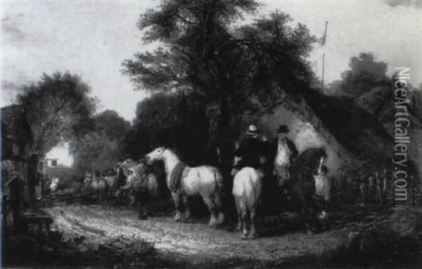 The Horse Fair Oil Painting - Henry William Banks Davis