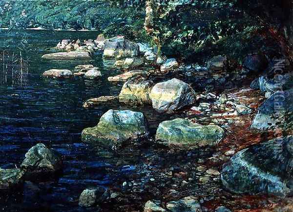 River Scene in Palazzuolo Oil Painting - Alexander Ivanov