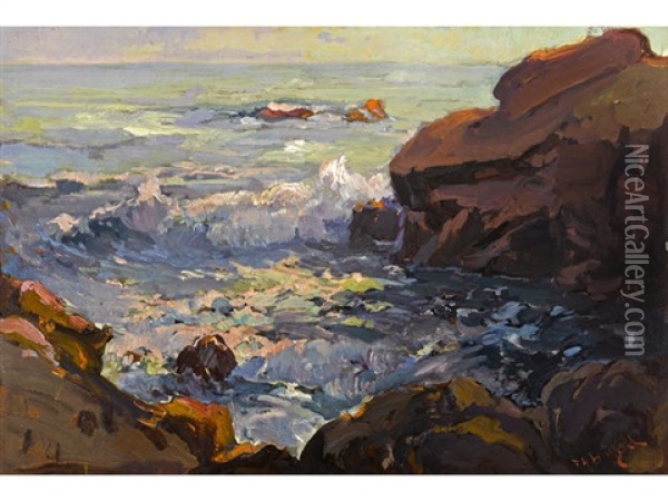 Monterey On 17 Mile Drive Oil Painting - Franz Arthur Bischoff