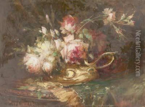 Rosen Oil Painting - Carl Lorenz