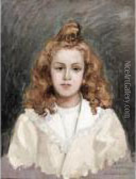 Portrait De Jeune Fille Oil Painting - Henri Lebasque
