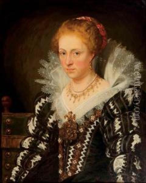 Portrait Of Jacqueline Of Caestre Oil Painting - Frederik Marianus Kruseman