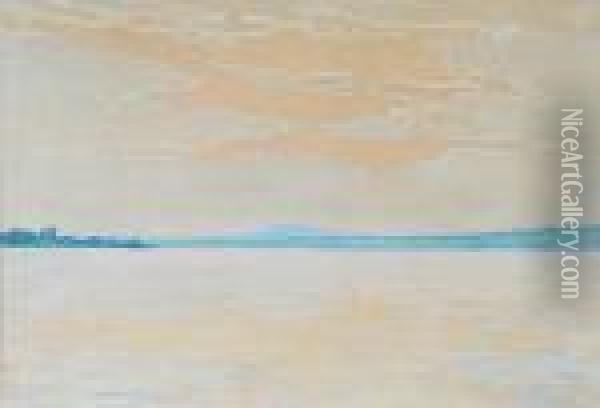 Kustlandskap Oil Painting - Olof Thunman