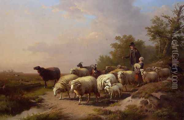 Tending the Flock Oil Painting - Anton Mauve
