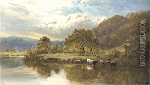 On the Glaslyn, near Beddgelert, North Wales Oil Painting - Sidney Richard Percy