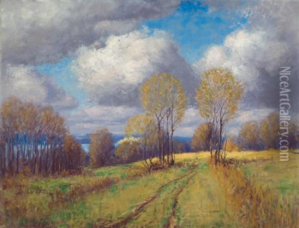 ''spring Along The Hudson'' Oil Painting - Will Hutchins