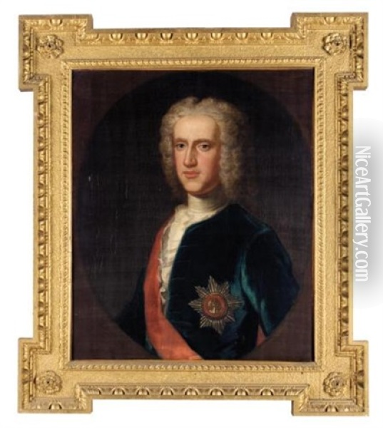 Portrait Of A Nobleman (thoman Fermor, 1st Earl Of Pomfret?) Oil Painting - Enoch Seeman