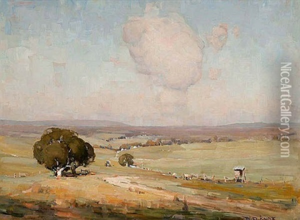 Summer Pastoral Oil Painting - W.D. Knox